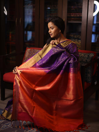 Purple Soft Silk Saree - SRPSSS43