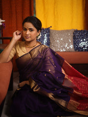 Purple Maheshwari Saree - SRPMS1032