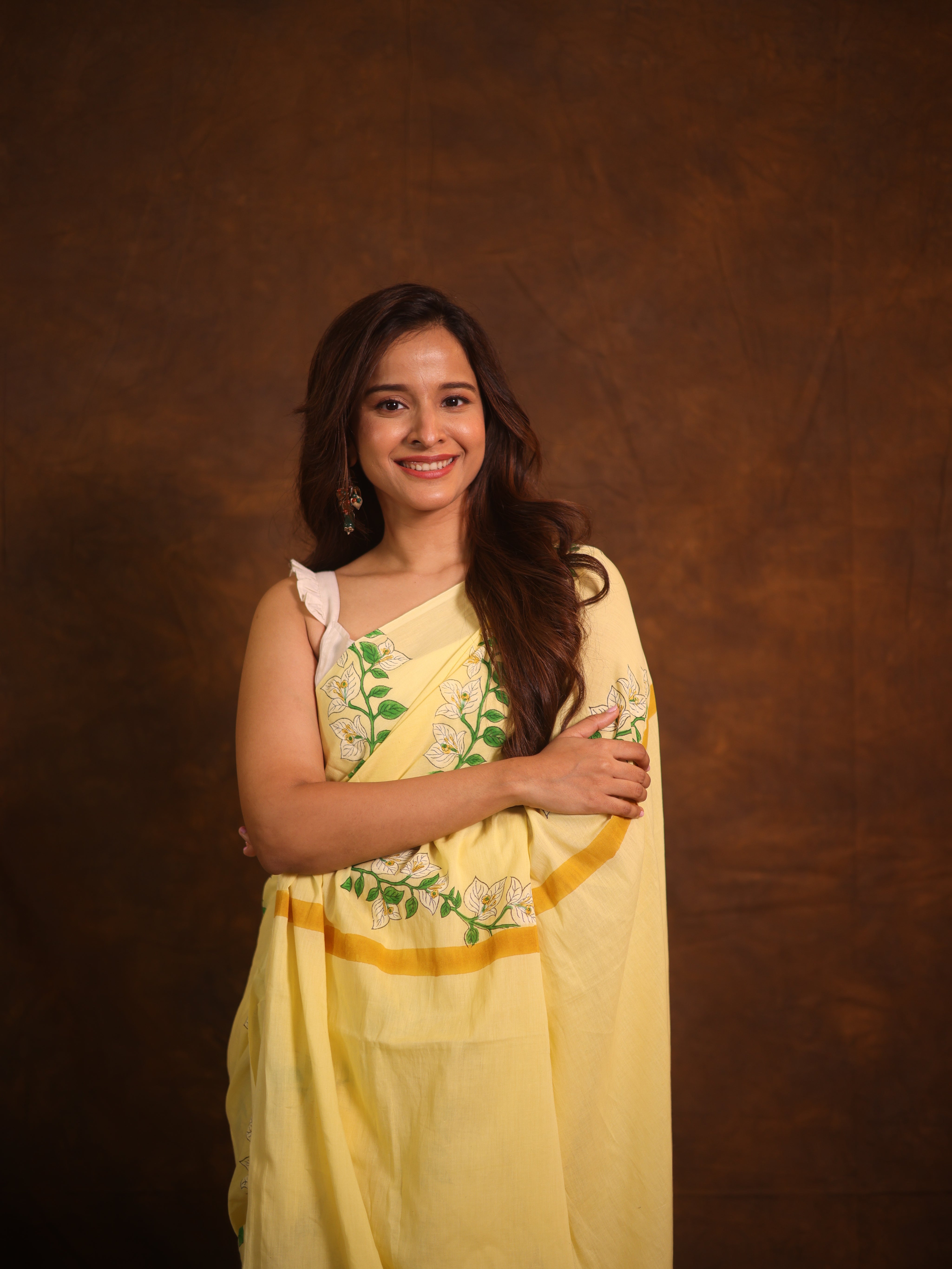 Yellow HBP Signature Cotton Saree - SRYSCS25