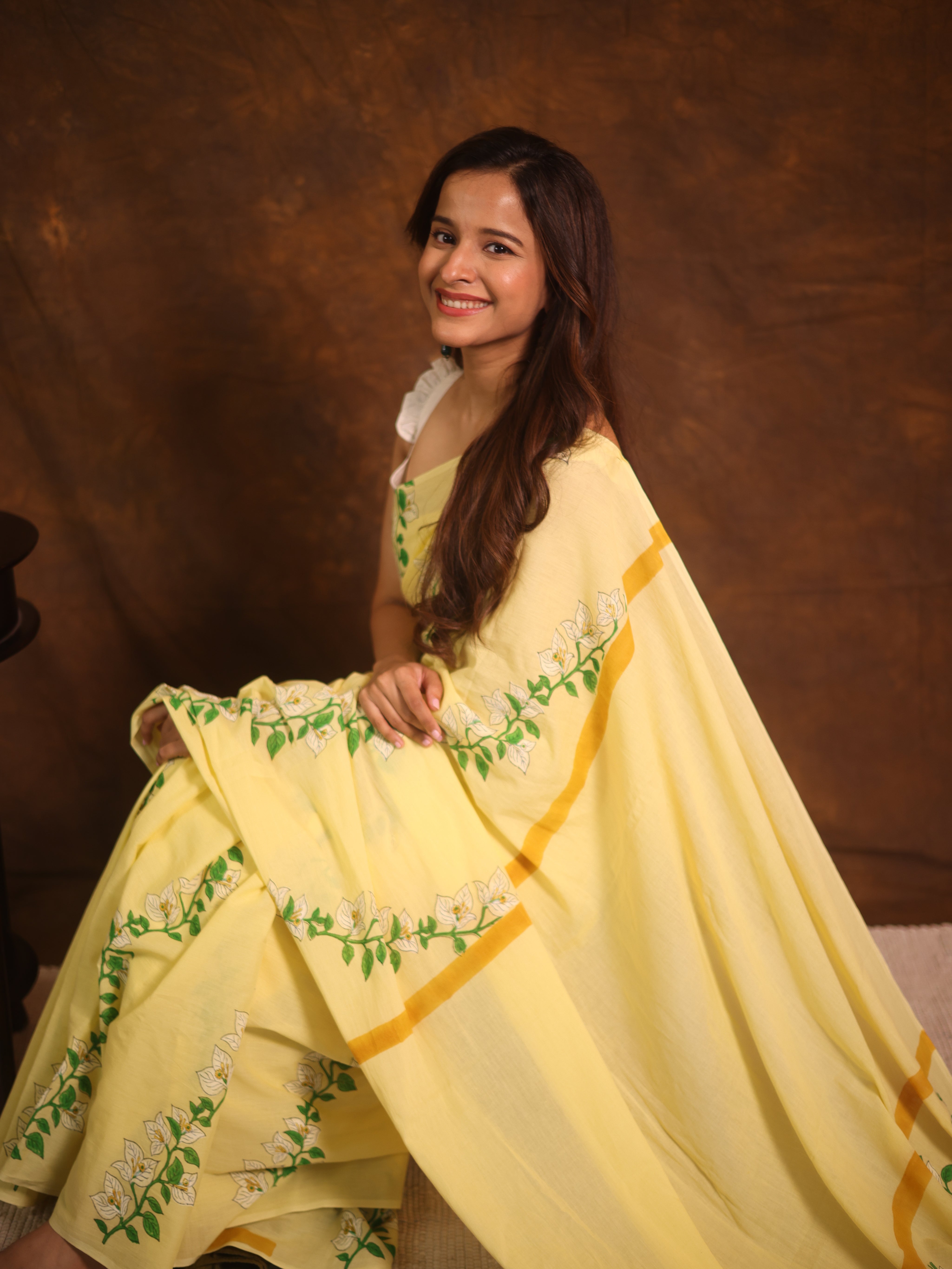 Yellow HBP Signature Cotton Saree - SRYSCS25