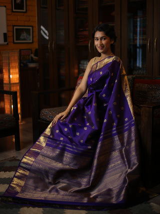 Violet Kanjeevaram Silk Saree-SRVKSS404