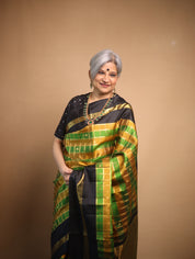 Golden Green  Kanjivaram Silk Saree - Saavari - SSGGKSS94