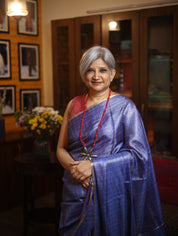 Blue Tussar Silk Saree - SRBTSS921