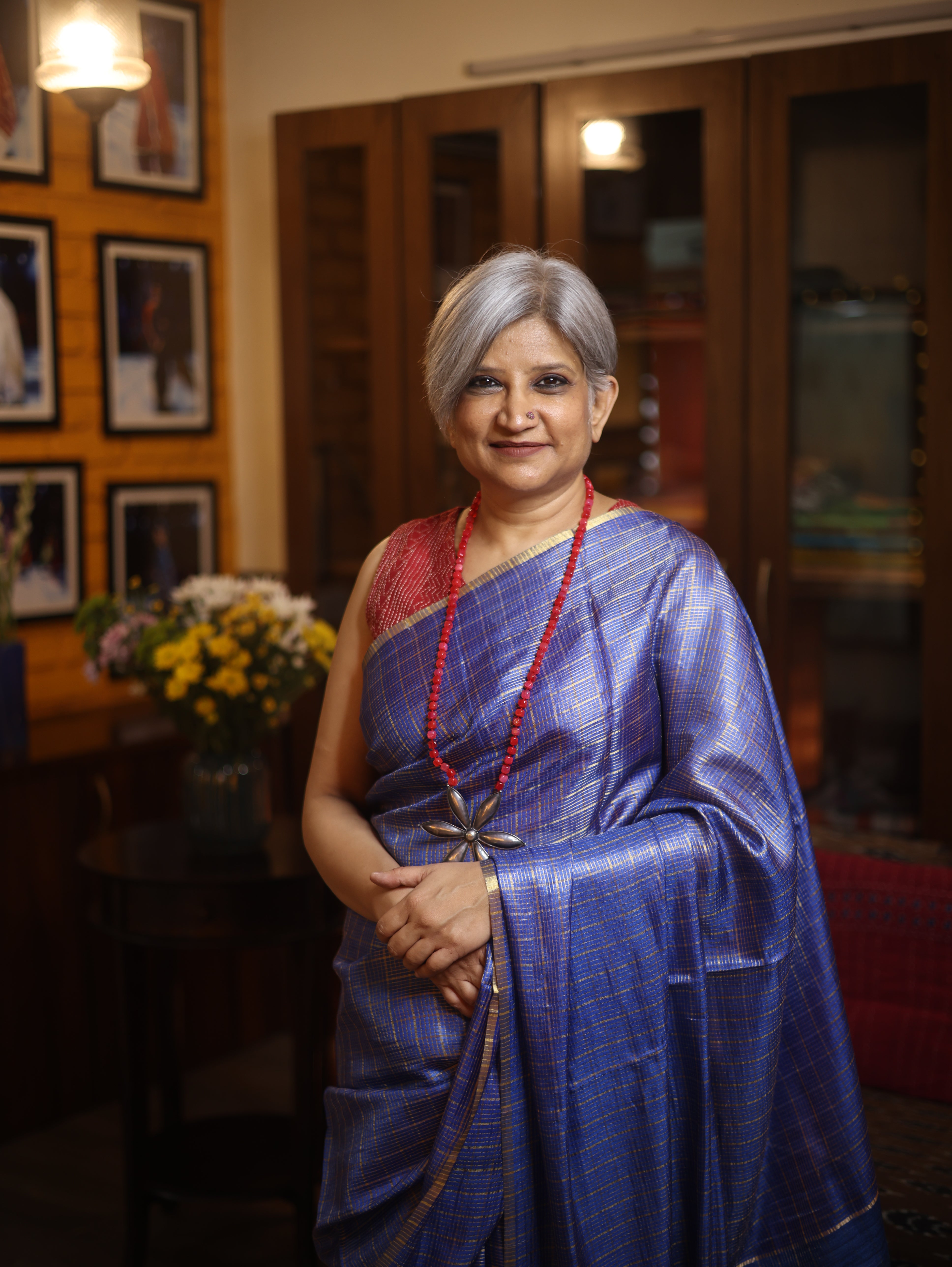 Blue Tussar Silk Saree - SRBTSS921