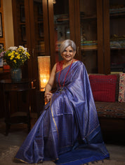 Blue Tussar Silk Saree - SRBTSS921