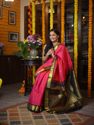 Rani Pink Kanjeevaram Silk Saree-SRRPKSS459