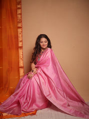 Pink Soft Silk Saree - SRPSSS427