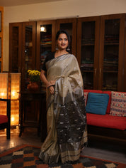 Beige Maheshwari Tissue Saree - SRBMTS389