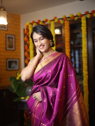 Purple Kanjeevaram Silk Saree-SRPKSS457