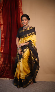 Soneri Kanjivaram Silk Saree - Saavari - SSSKSS95