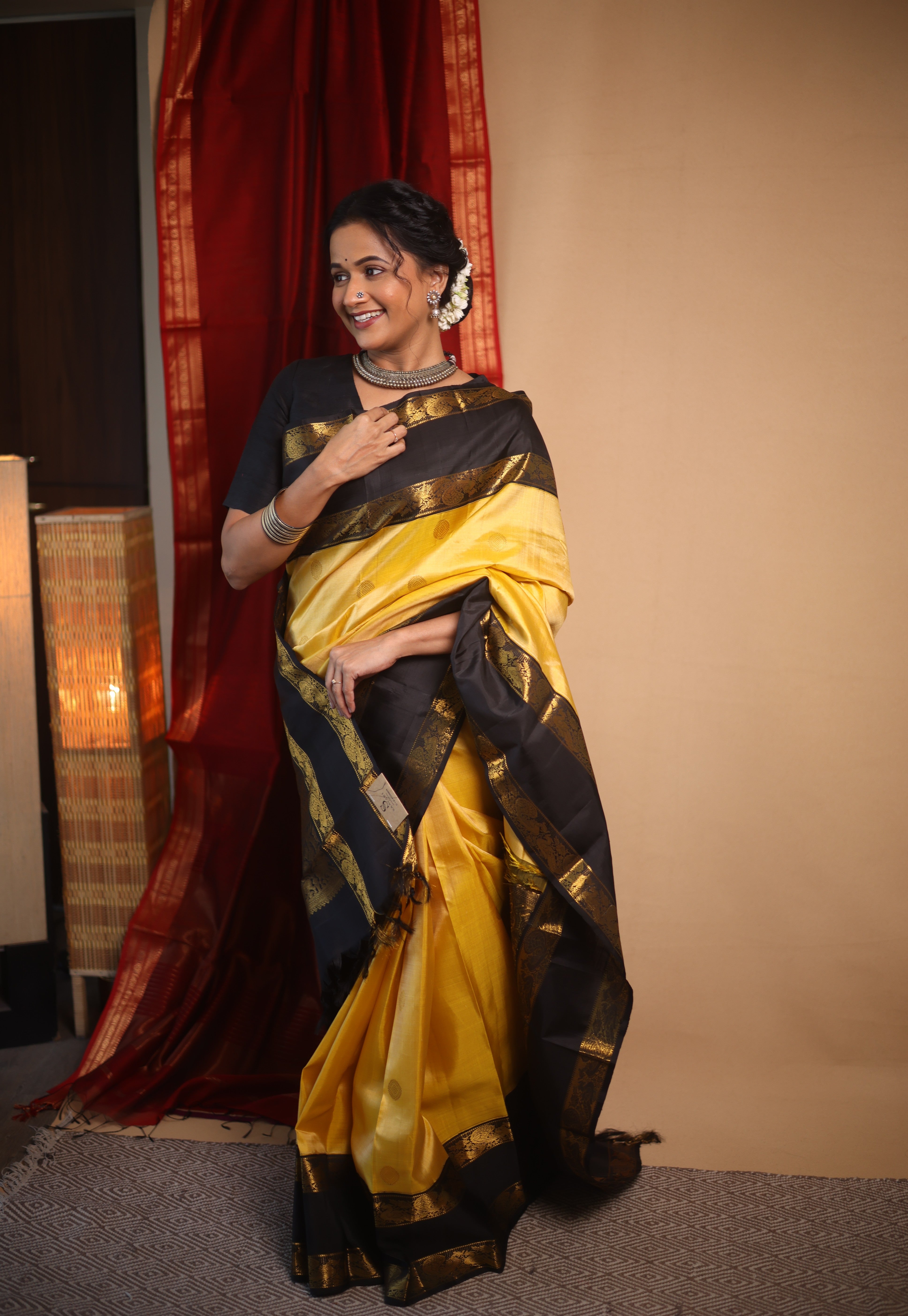 Soneri Kanjivaram Silk Saree - Saavari - SSSKSS95