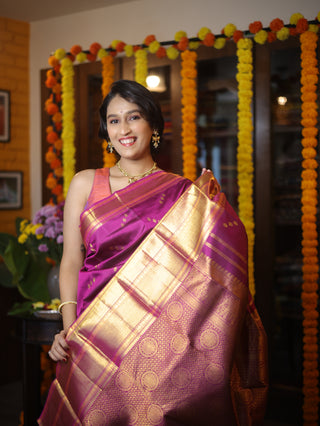 Purple Kanjeevaram Silk Saree-SRPKSS457