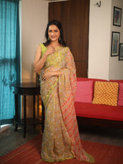 Mint Green HBP Chiffon Saree - SRMGHGS19