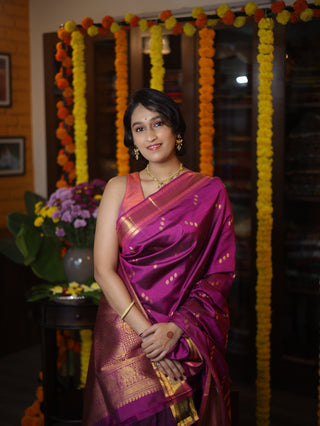 Purple Kanjeevaram Silk Saree-SRPKSS457