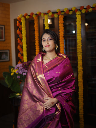 Purple Kanjeevaram Silk Saree-SRPKSS457