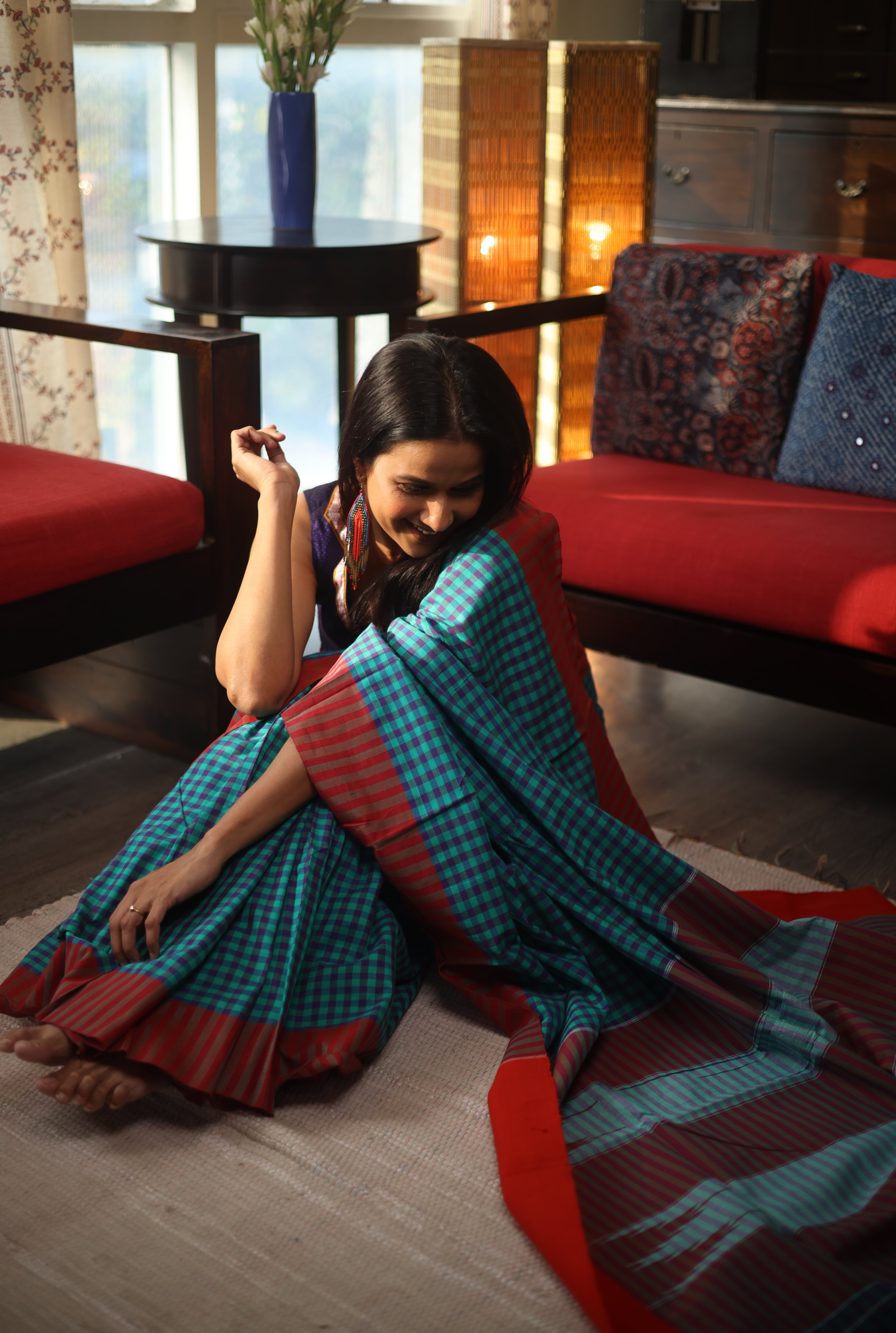 Multicolor Cotton Ilkal Saree - SRMCIS555