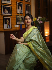 Pista Green Chanderi Silk Saree - SRPGCSS229