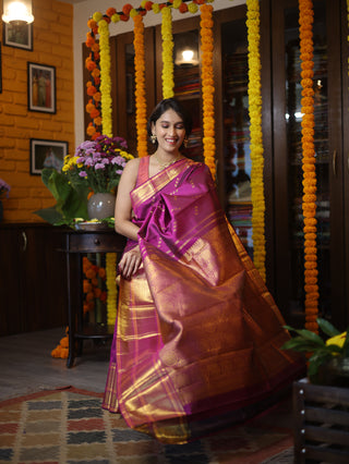 Purple Kanjeevaram Silk Saree-SRPKSS457