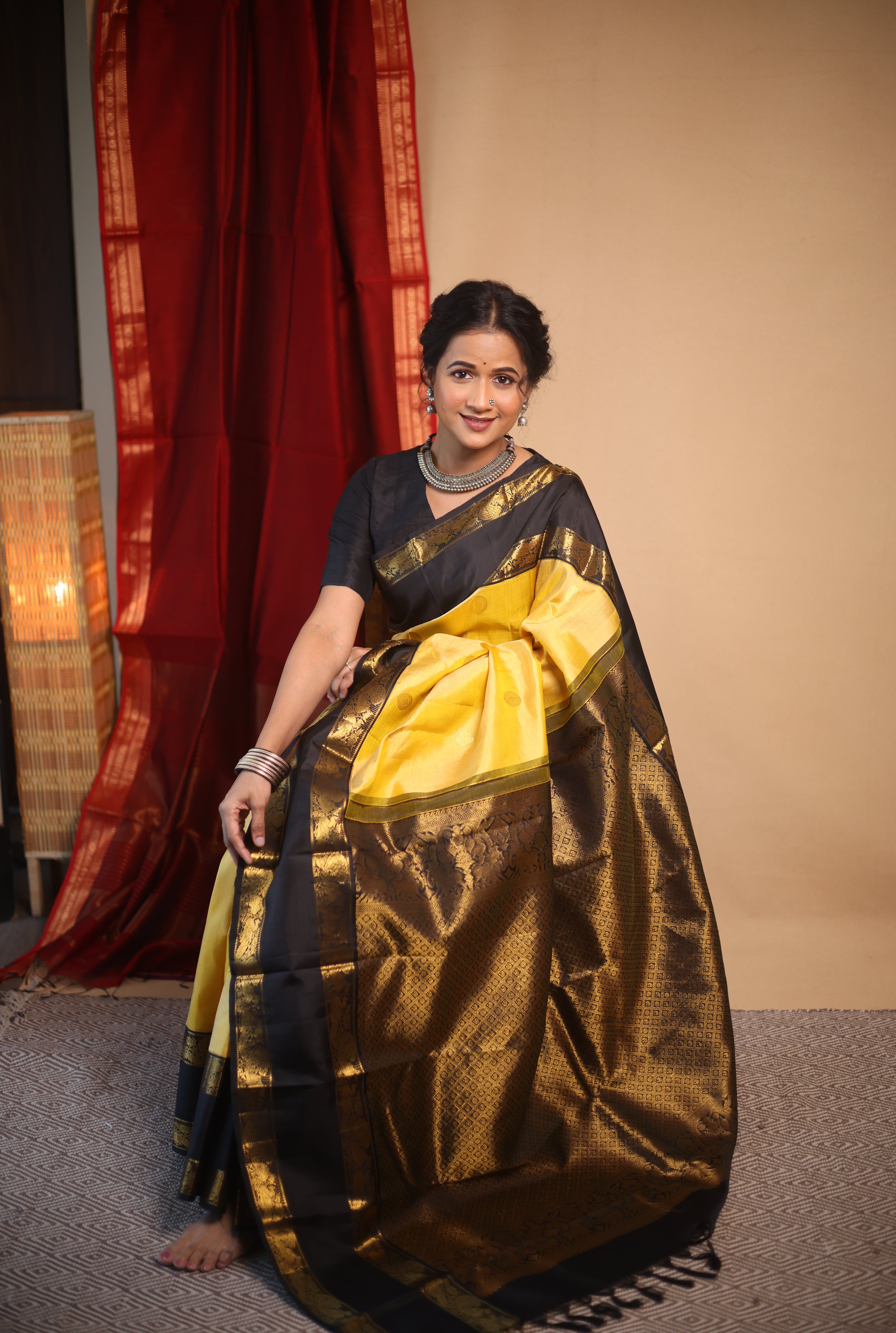 Soneri Kanjivaram Silk Saree - Saavari - SSSKSS95
