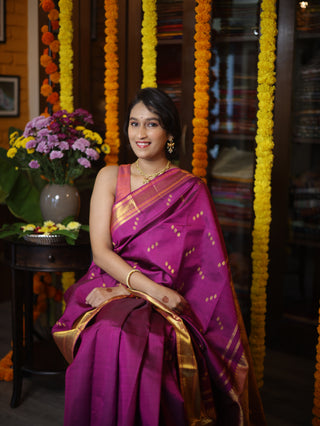 Purple Kanjeevaram Silk Saree-SRPKSS457