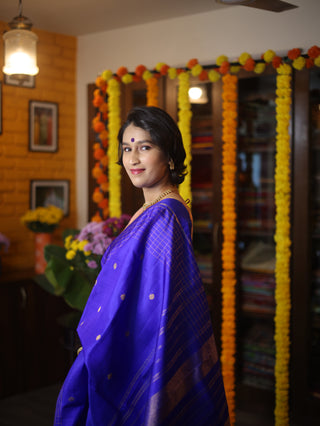 Blue Kanjeevaram Silk Saree - SRBKSS541