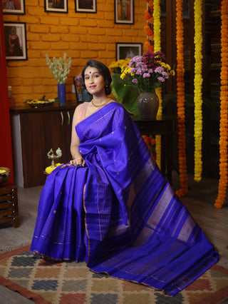 Blue Kanjeevaram Silk Saree - SRBKSS541