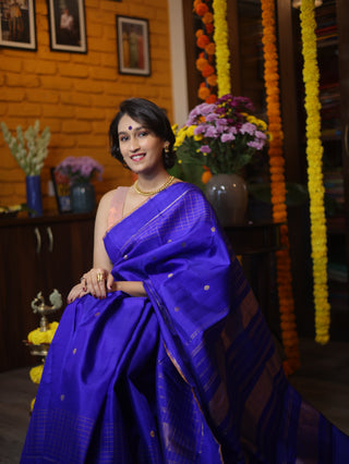 Blue Kanjeevaram Silk Saree - SRBKSS541