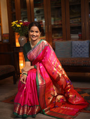 Rani Pink Silk Paithani Saree - SRRPSPS538