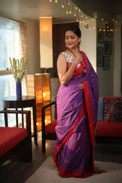 Purple Cotton Ilkal Saree - SRPCIS556