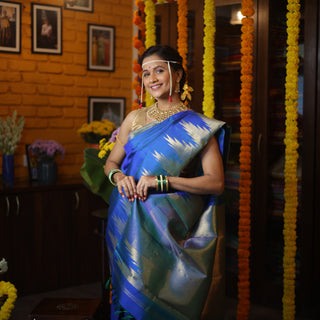 Blue Kanjeevaram Silk Saree-SRBKSS504