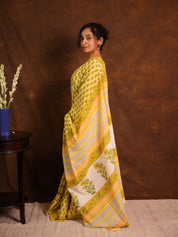 Yellow HBP Cotton Saree - SRYCS3365