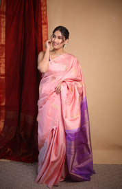 Pastel Pink Kanjivaram Silk Saree - SRPPKSS1049