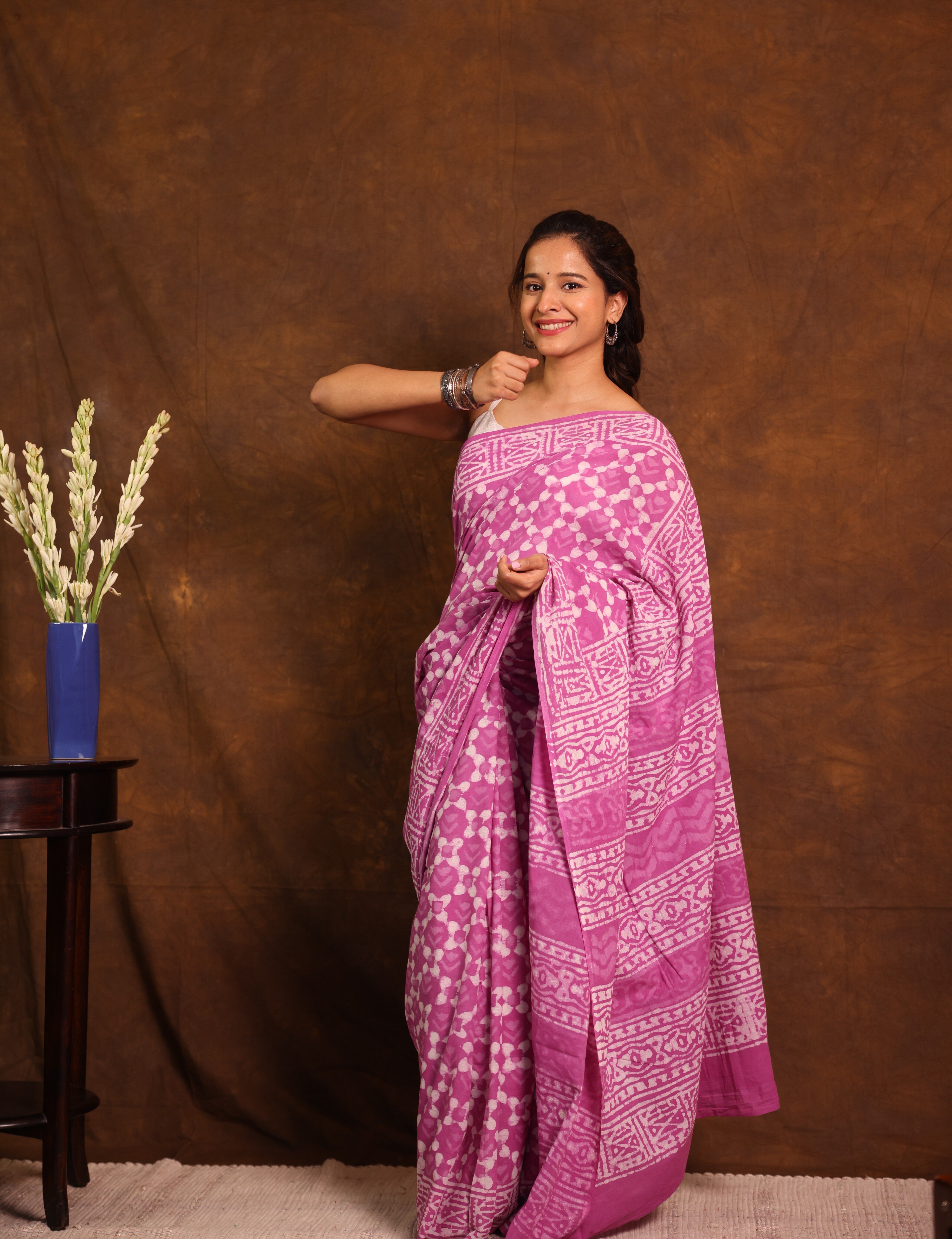 Light Pink HBP Cotton Saree - SRLPCS3379