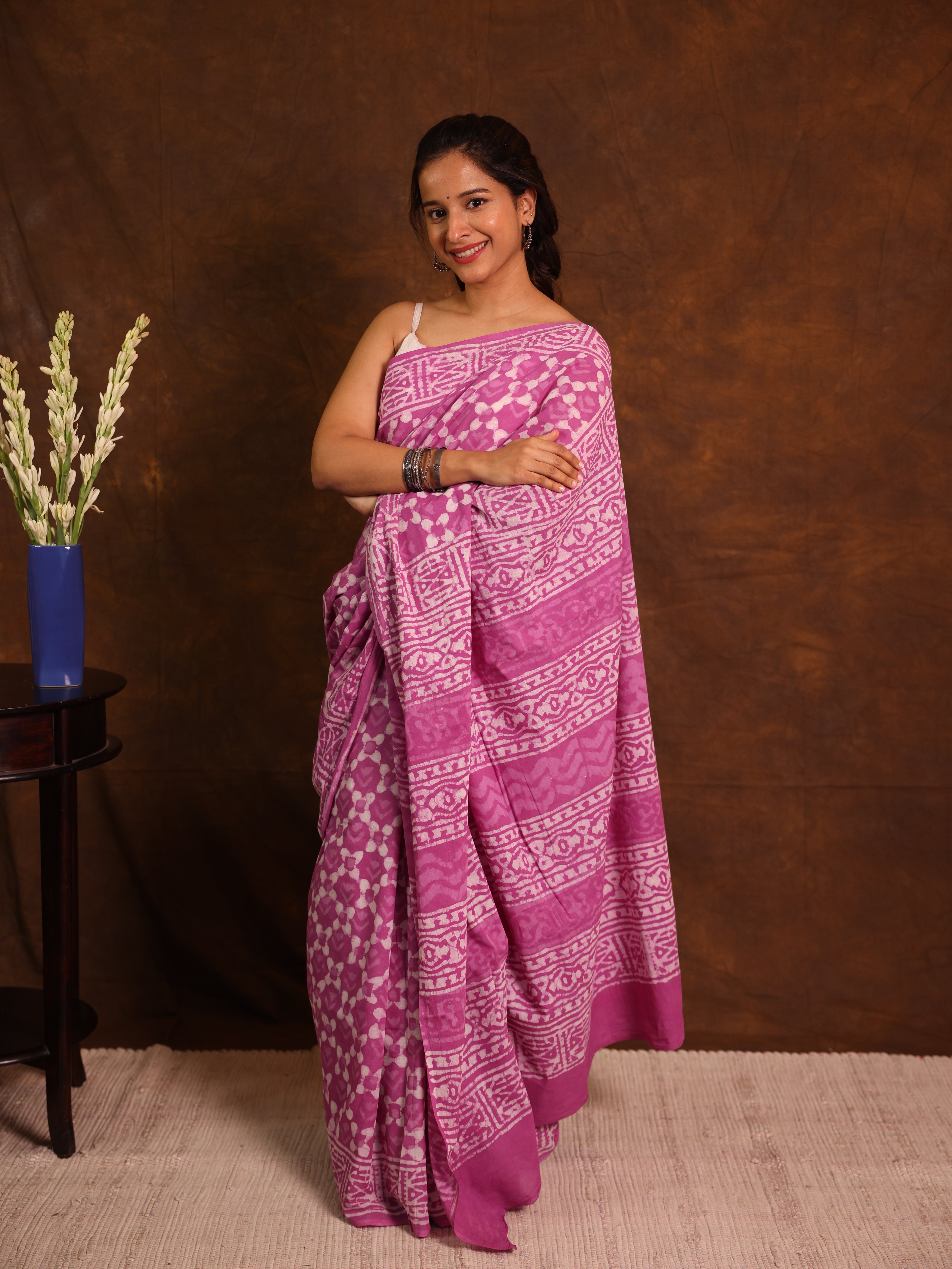 Light Pink HBP Cotton Saree - SRLPCS3379
