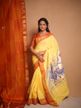 Yellow Paithani Saree - SRYCPS706