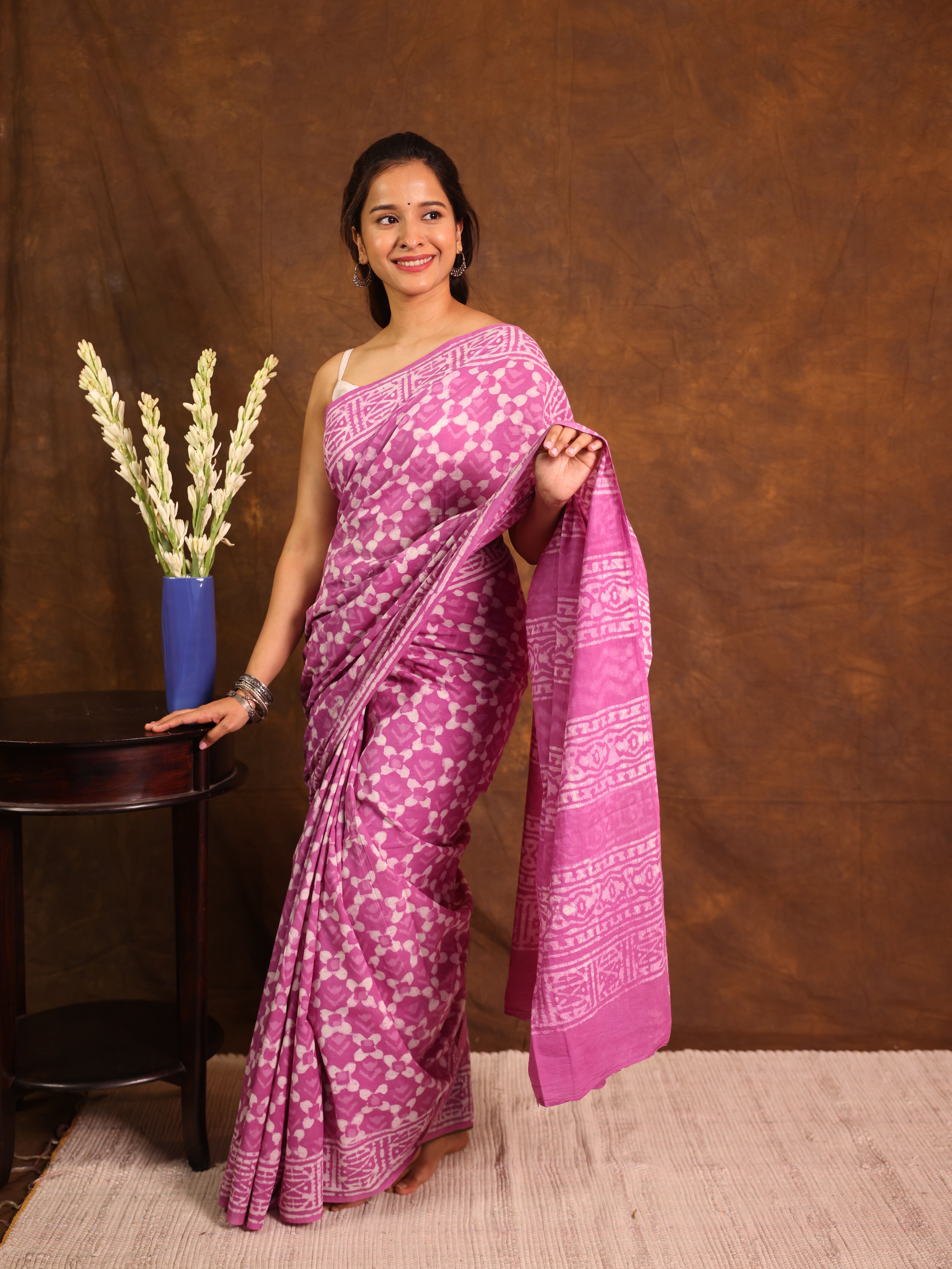 Light Pink HBP Cotton Saree - SRLPCS3379