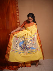 Yellow Paithani Saree - SRYCPS706