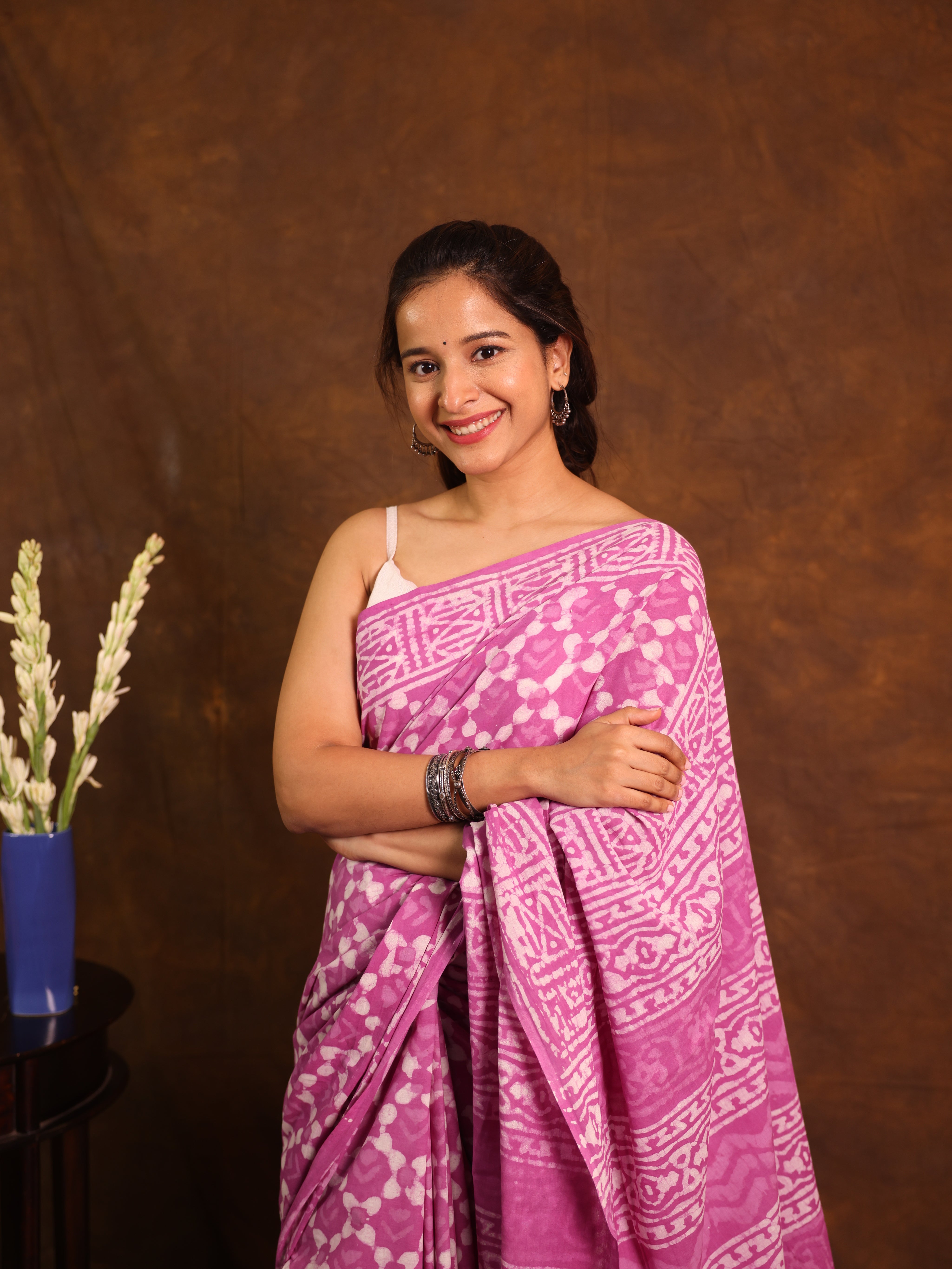 Light Pink HBP Cotton Saree - SRLPCS3379