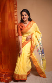 Yellow Paithani Saree - SRYCPS706