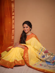 Yellow Paithani Saree - SRYCPS706