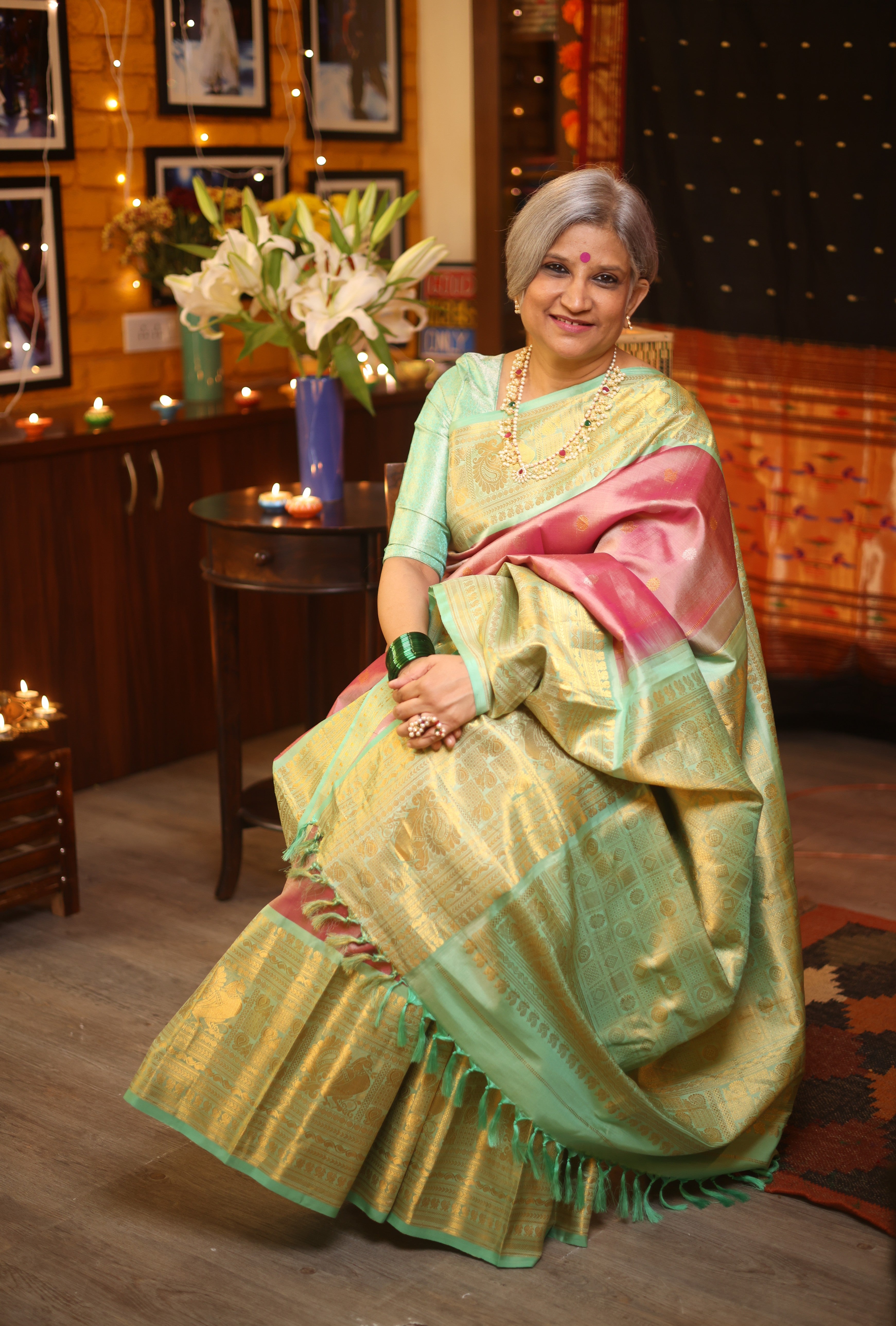 Purple Gadwal Silk Saree - SRPGSS454