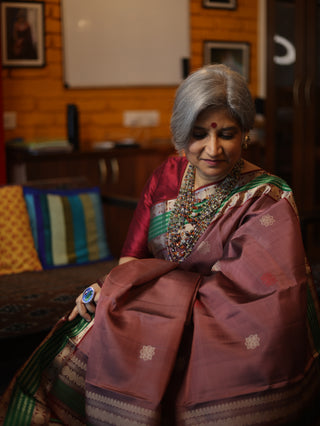 Mauve Kanjeevaram Silk Saree-SRMKSS406