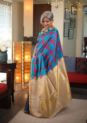 Multicolor Soft Silk Saree - SRMSSS300