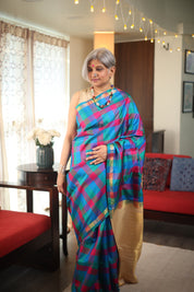 Multicolor Soft Silk Saree - SRMSSS300