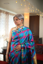 Multicolor Soft Silk Saree - SRMSSS300