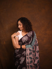 Black Brown HBP Modal Silk Saree - SRBBMSS547