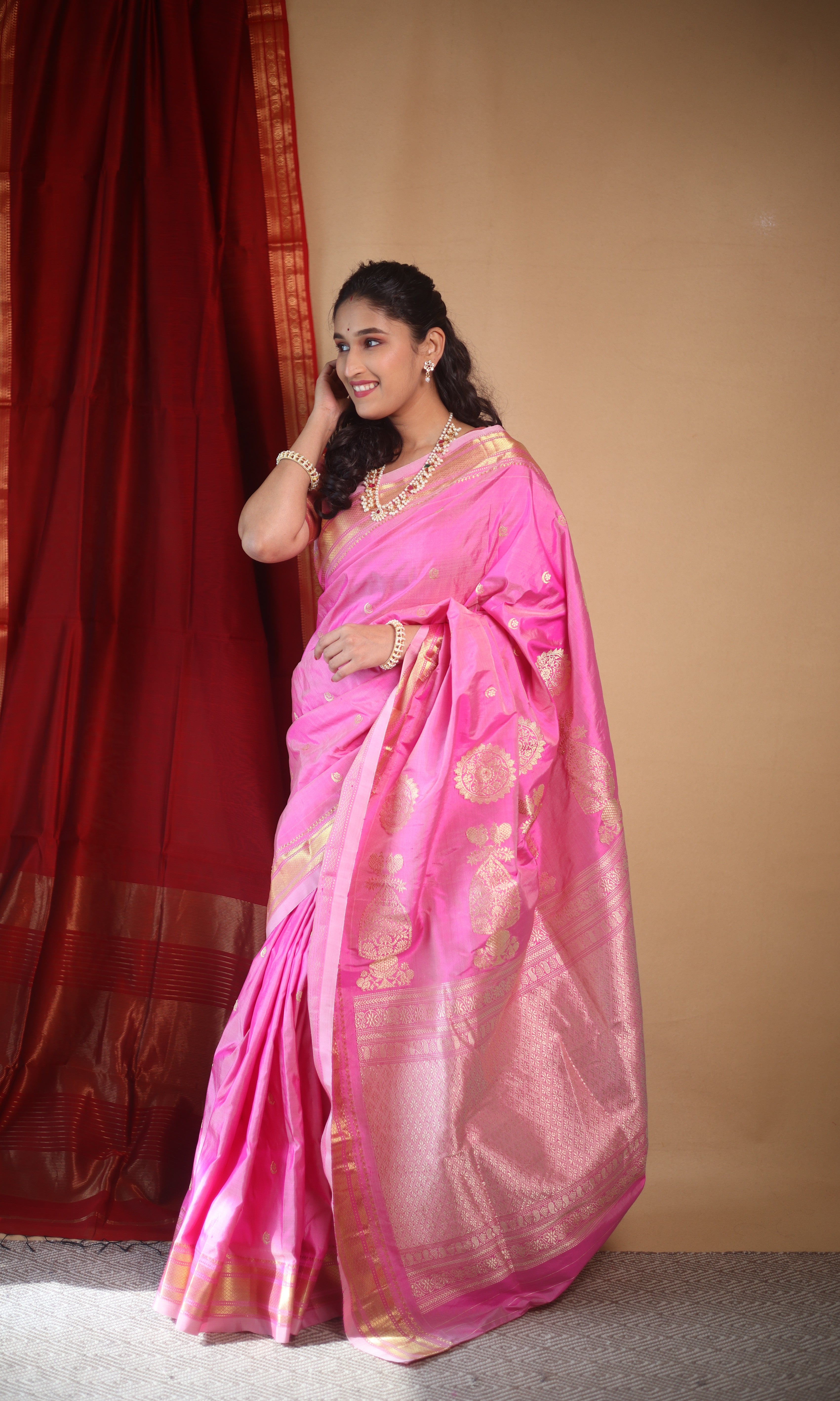 Pink Silk Paithani Saree - SRPSPS758