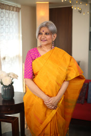 Yellow Soft Silk Saree - SRYSSS308