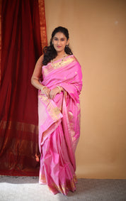 Pink Silk Paithani Saree - SRPSPS758