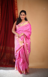 Pink Silk Paithani Saree - SRPSPS758